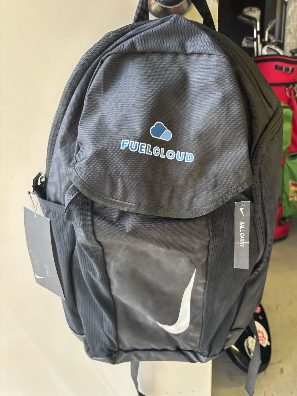 Nike Academy Team Backpack 30L Grey Soccer/Basketball Bag with Ball Pocket